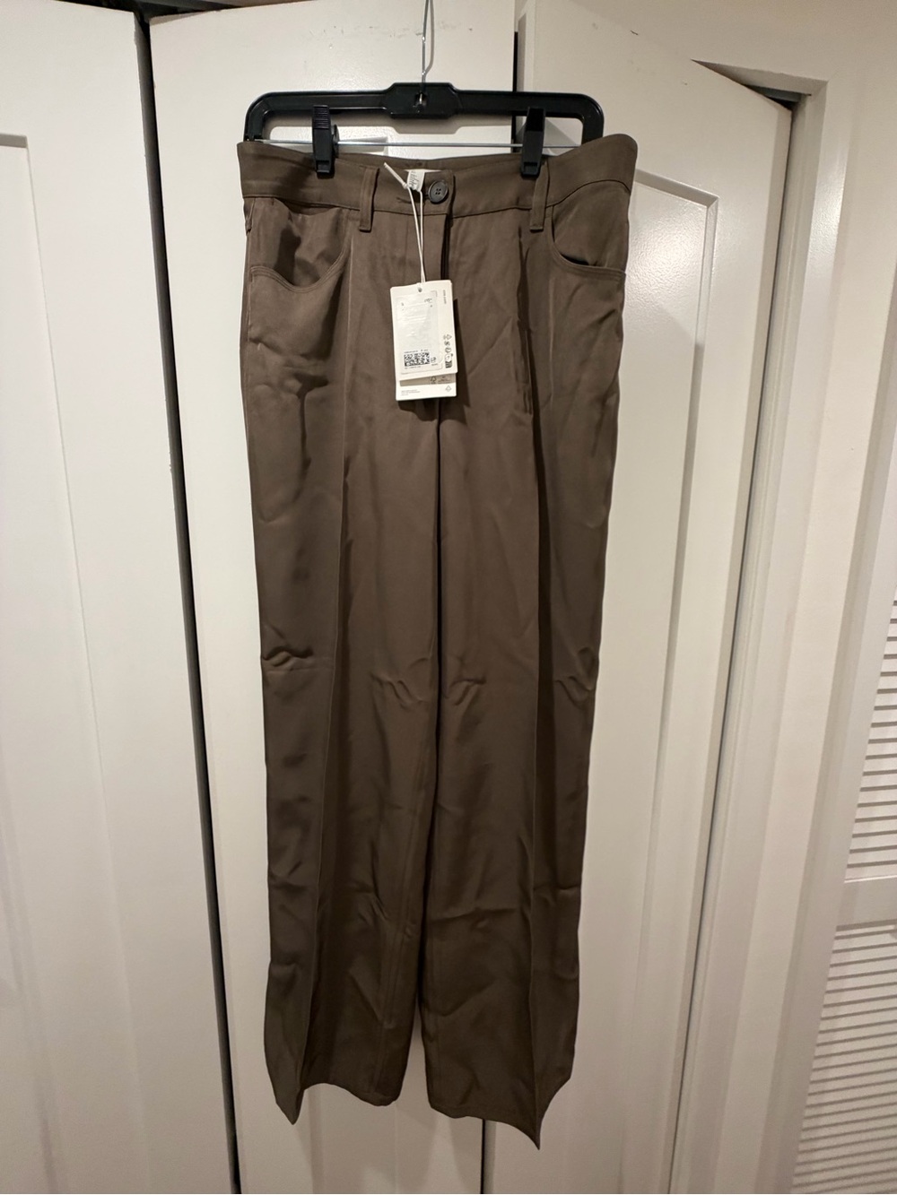 COS Wide-Leg Trousers in Brown